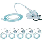 Healva 5 Pack Oxygen Mask with tubing front view