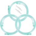 Agooteam 3 pack green oxygen tubing front view for medical respiratory therapy