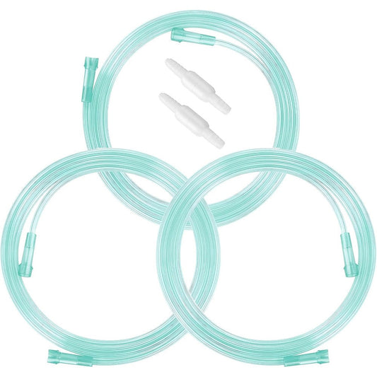 Agooteam 3 pack green oxygen tubing front view for medical respiratory therapy