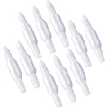 ANSNF Oxygen Tubing Connector front view of white swivel device for medical use.