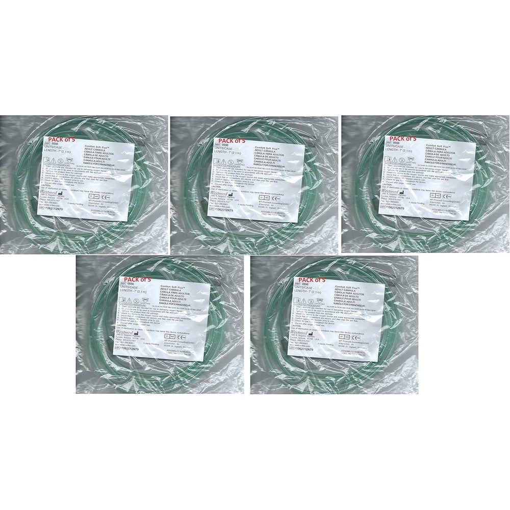 Zciziu Adult Ultra Soft Oxygen Cannula front view with green tubing.