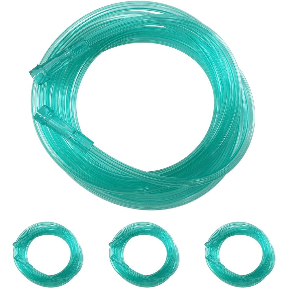 DWCHECK 3 Pack Oxygen Tubing front view showing green medical grade PVC material.