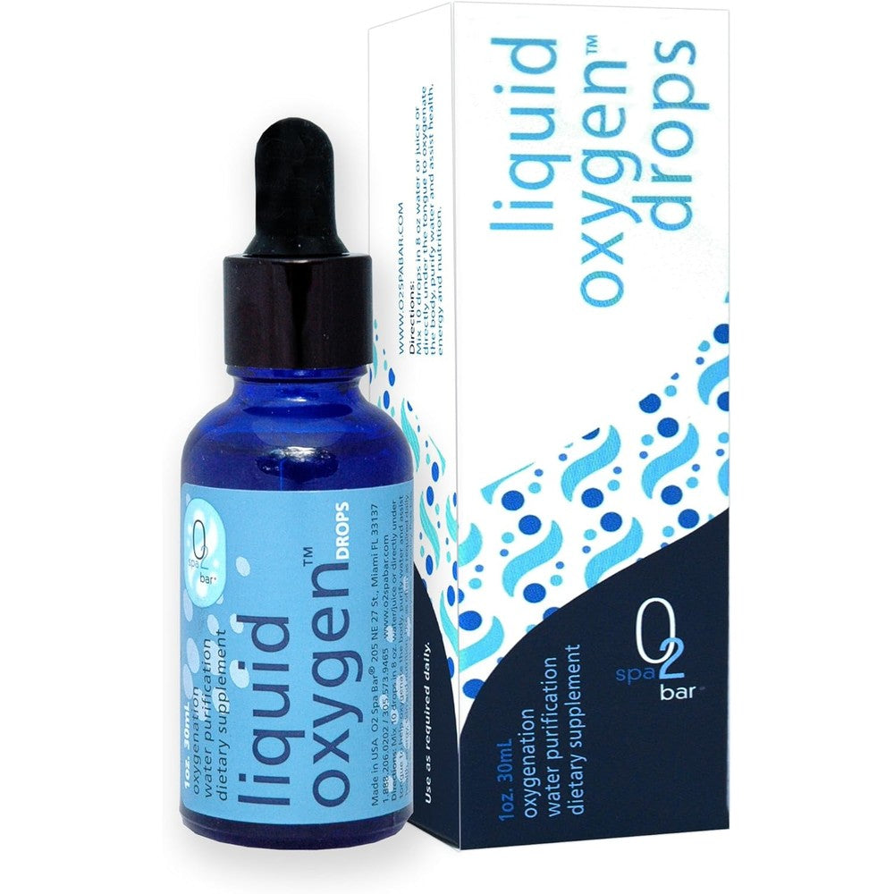 O2 Spa Bar Stabilized Liquid Oxygen Drops front view bottle