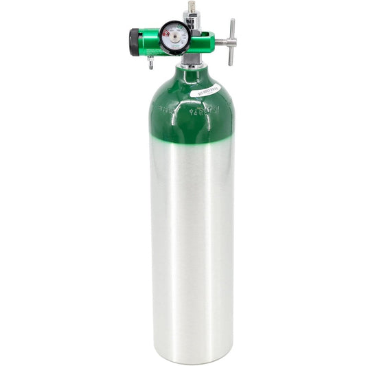 Lightning X Portable Aluminum Medical Oxygen Cylinder front view for emergency use