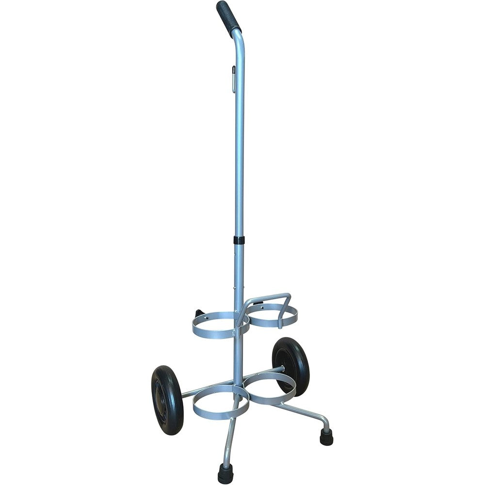ResOne Dual Oxygen Tank Cart front view for medical cylinder transport
