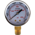 SÃœA High Pressure Gauge for Oxygen Regulator front view 0-4000 PSI