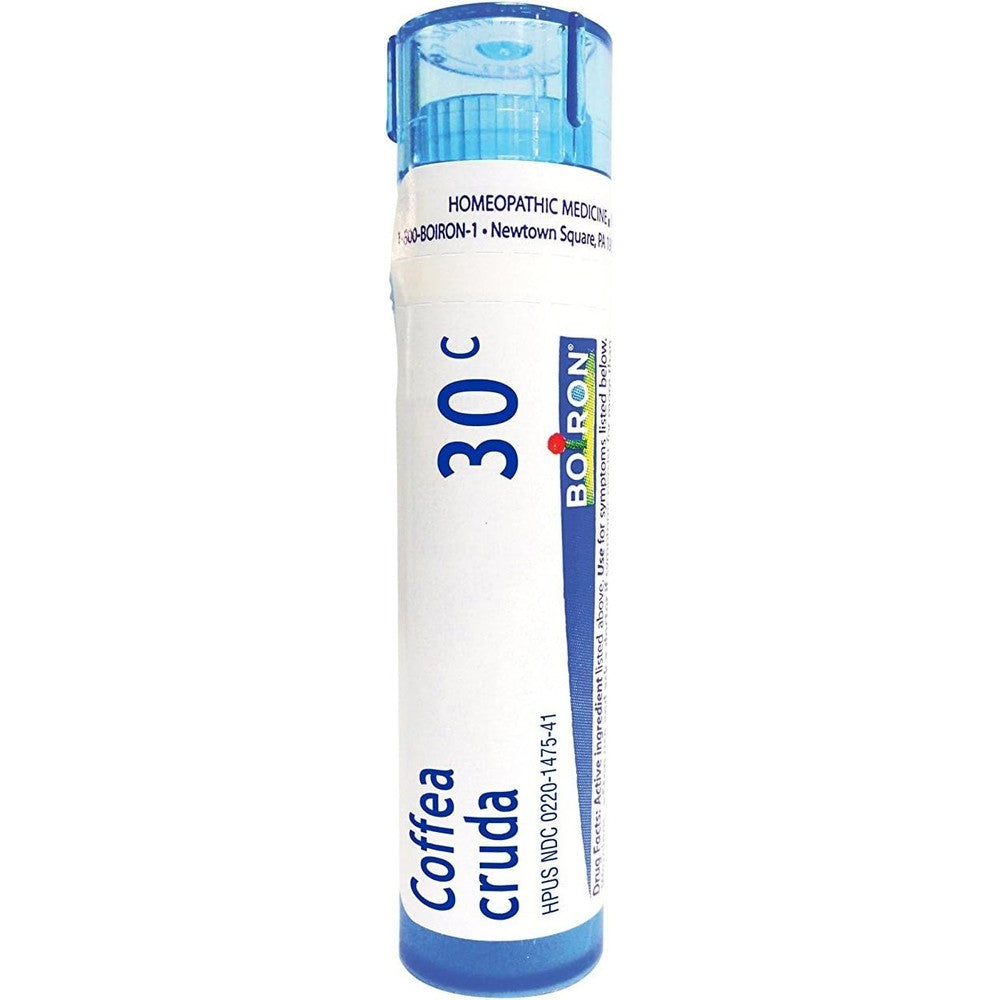 Boiron Coffea Cruda 30C tube front view for homeopathic sleep relief