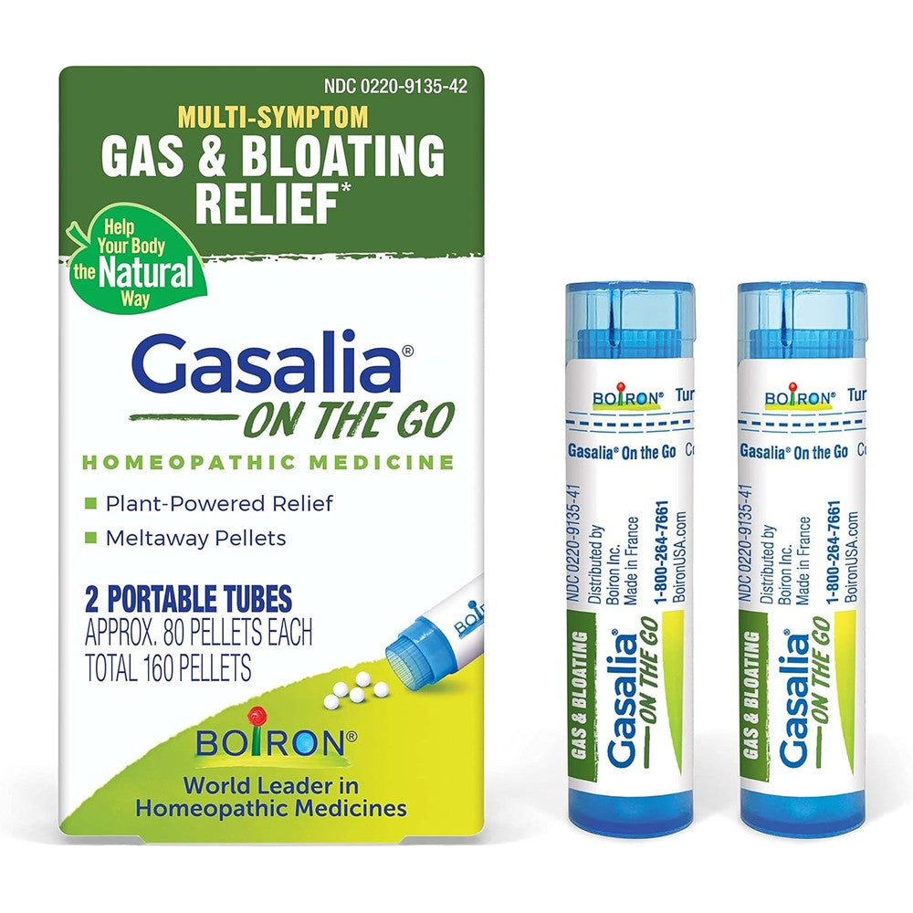 Boiron Gasalia On The Go 160 pellets front view for gas relief