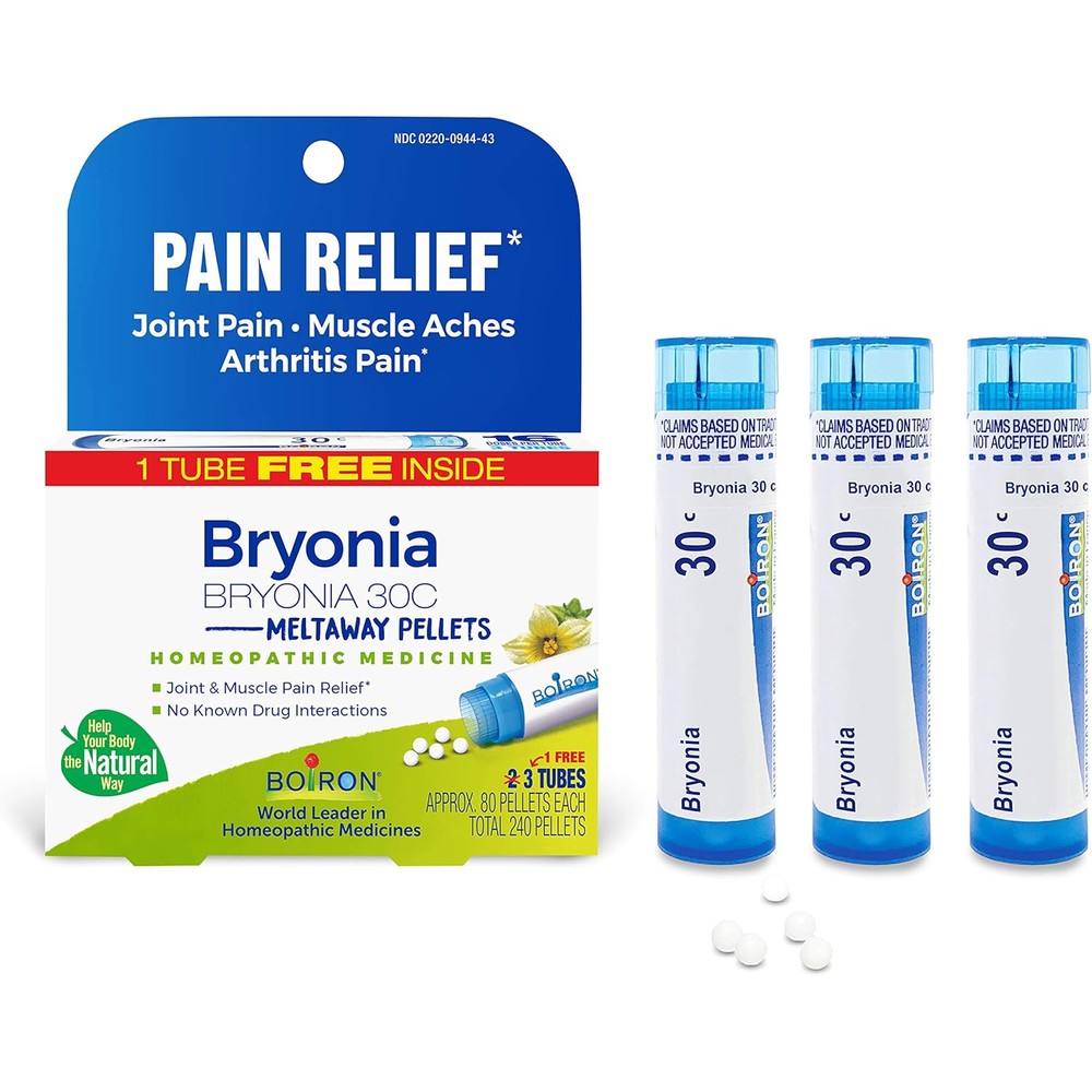 Boiron Bryonia 30C pack front view for joint pain relief
