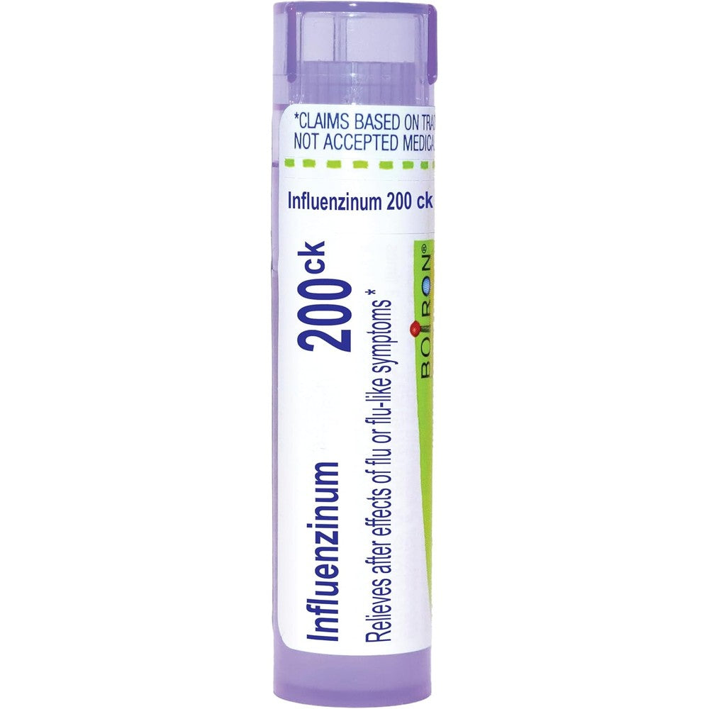 Boiron Influenzinum 200Ck 80 pellets front view for flu recovery