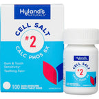 Hyland's Cell Salt Number 2 Calc Phos 6X 100 Count bottle front view for oral relief.