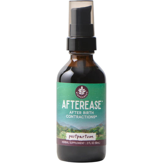 WishGarden Herbs AfterEase 2 Ounce front view of postpartum herbal tincture.