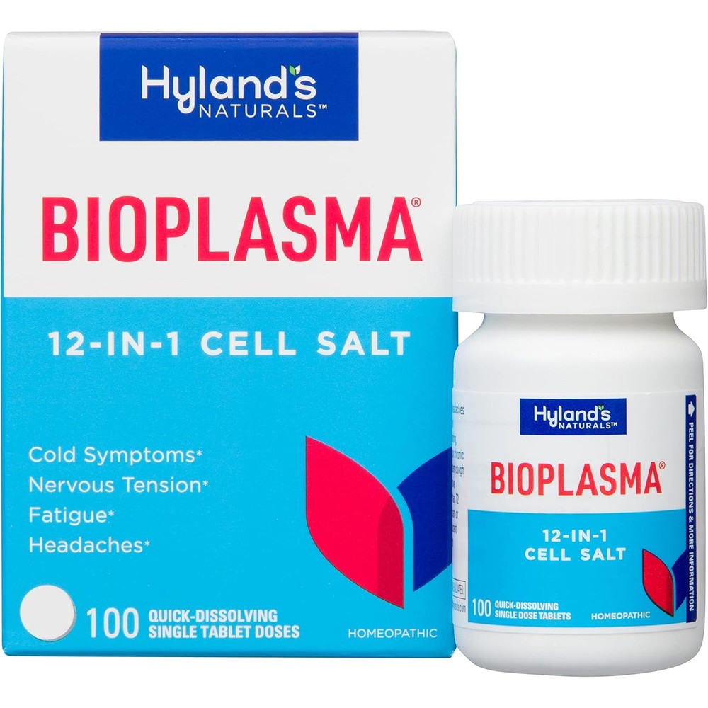 Hyland's Bioplasma Cell Salts 100 tablets front packaging for cellular health
