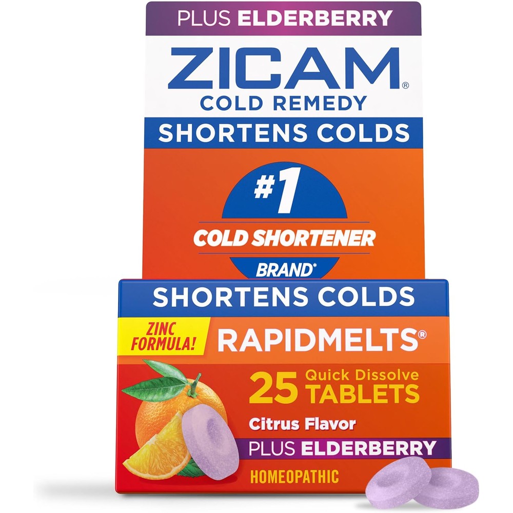 Zicam Cold Remedy Zinc RapidMelts front view cold shortening medicine