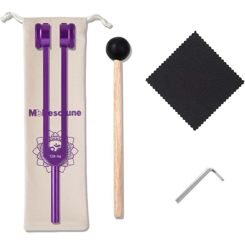 MoResolune 128Hz weighted tuning fork front view for sound healing