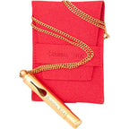 Buddha Vita Breathing Necklace front view in 18k gold finish for anxiety relief