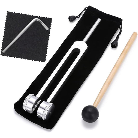 MoResolune 128 Hertz weighted tuning fork blue front view for sound healing