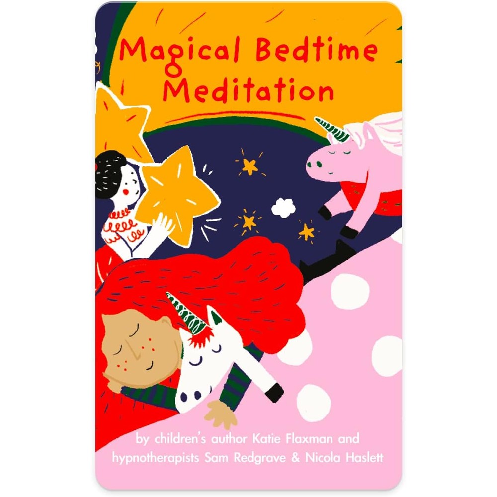 Yoto Magical Bedtime Meditation audio card front view showing unicorn theme packaging.