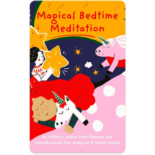 Yoto Magical Bedtime Meditation audio card front view showing unicorn theme packaging.