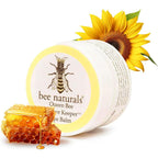 Bee Naturals Queen Bee Peeper Keeper Eye Balm front view container and yellow lid