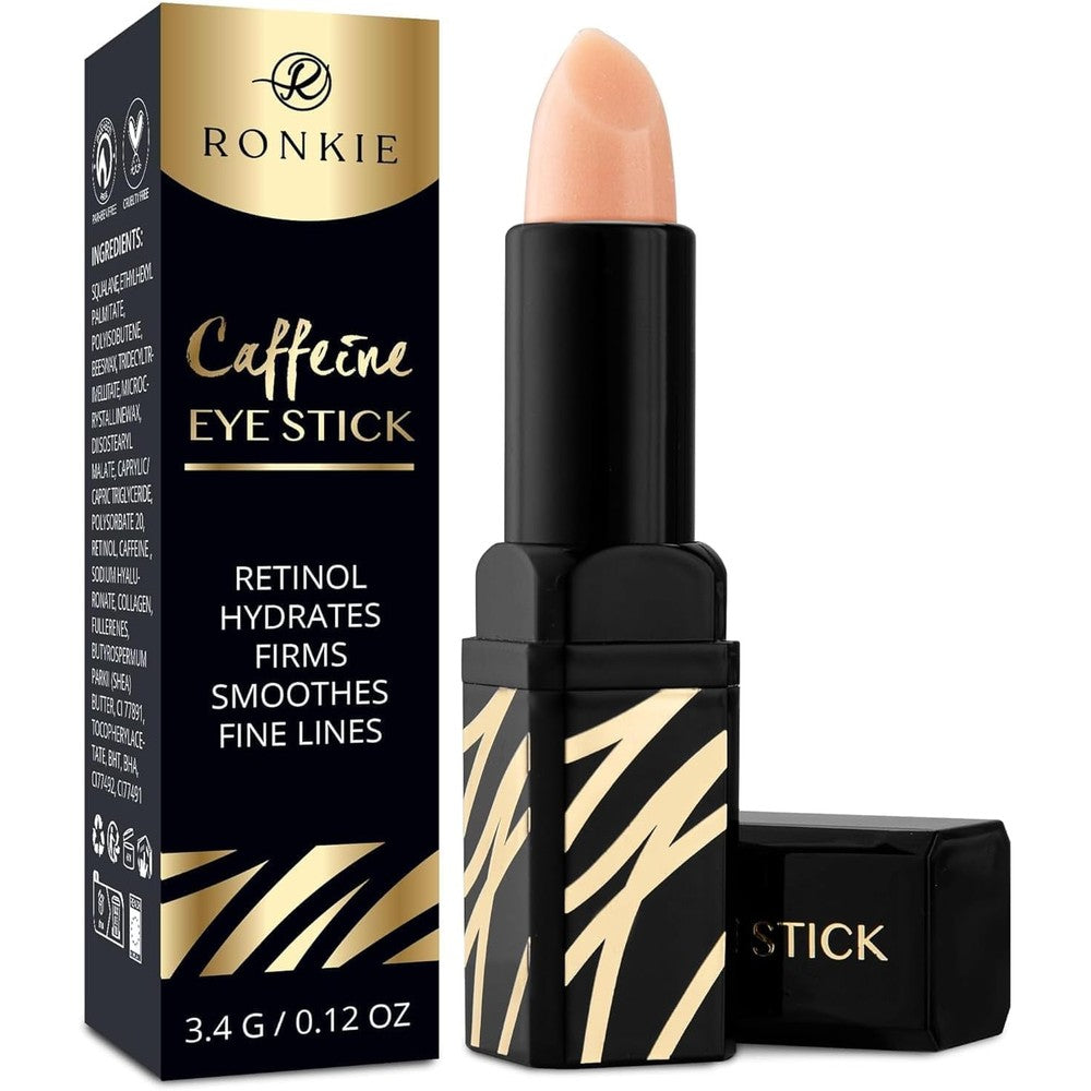 RONKIE Caffeine Eye Cream Stick front view on professional background