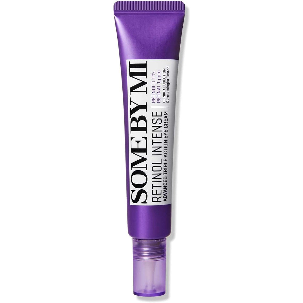 Some By Mi Retinol Intense Advanced Triple Action Eye Cream front view purple tube