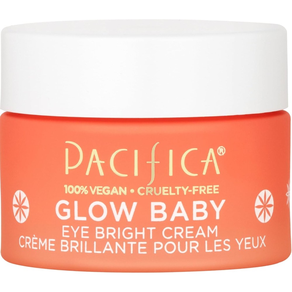 Pacifica Glow Baby Brightening Eye Cream front view of the packaging for dark circles treatment