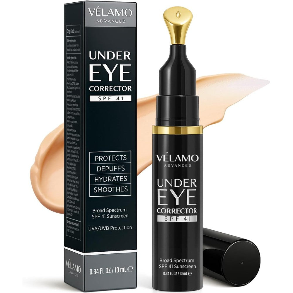 Velamo Advanced Luminous Eye Corrector SPF 41 front view tube packaging for dark circles cream