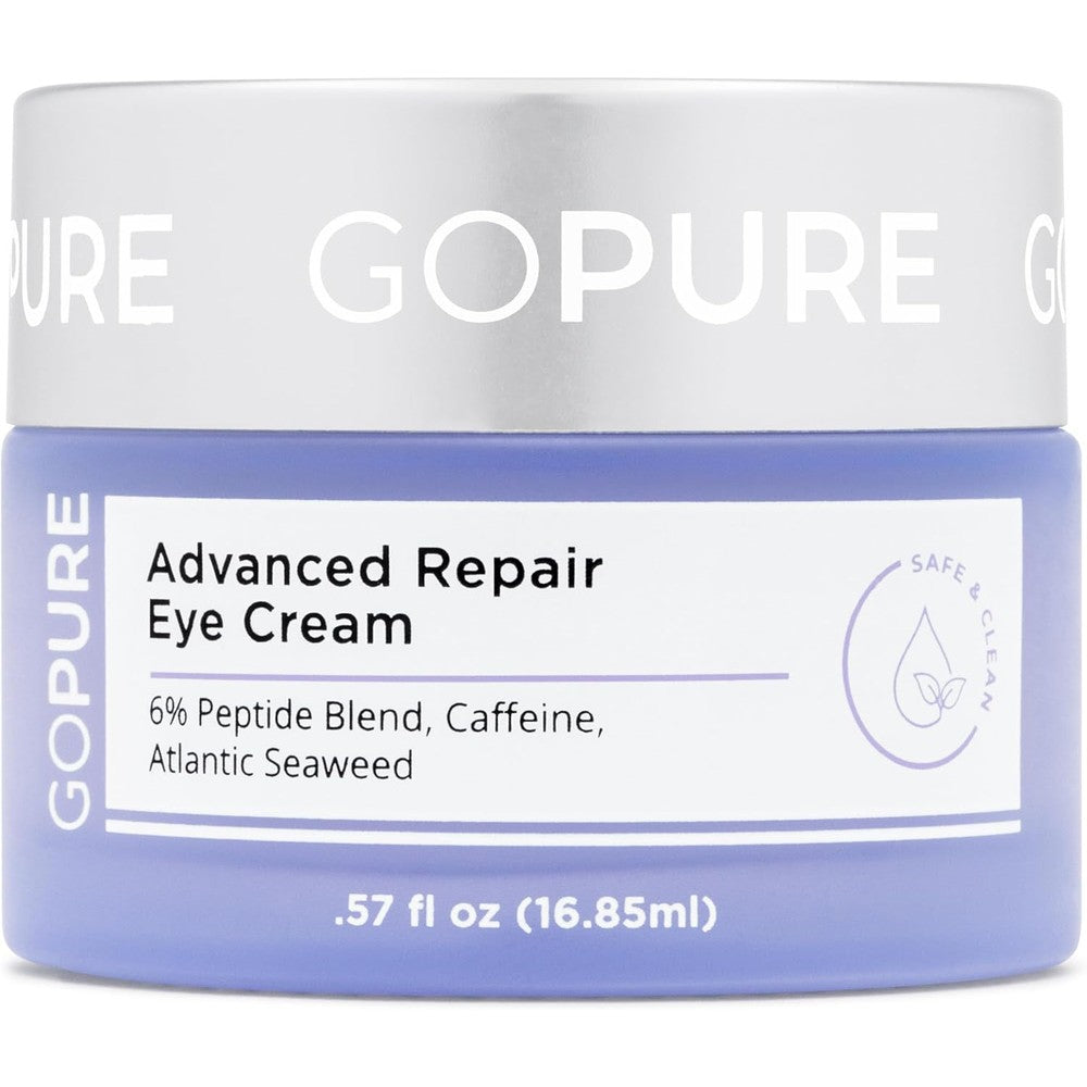 GoPure Beauty Advanced Repair Eye Cream front view container on a solid background