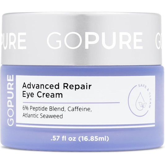 GoPure Beauty Advanced Repair Eye Cream front view container on a solid background