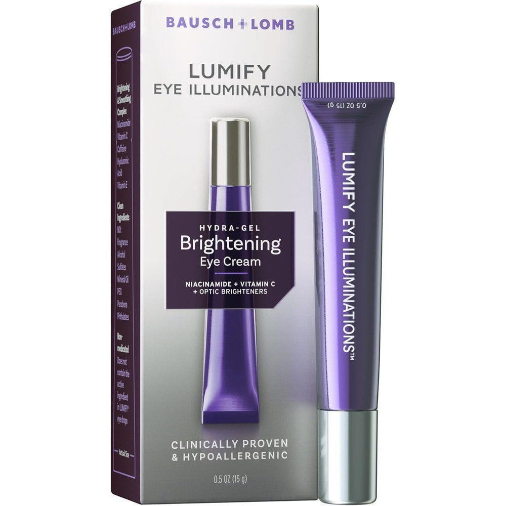 Lumify Eye Illuminations Hydra-Gel Brightening Eye Cream front view packaging