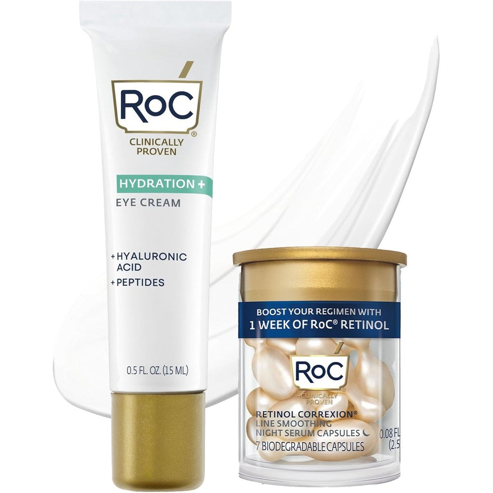 RoC Multi Correxion Hyaluronic Acid Under Eye Cream tube front view for anti-aging skincare