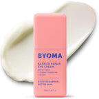 Byoma Barrier Repair Eye Cream front view coral pink bottle