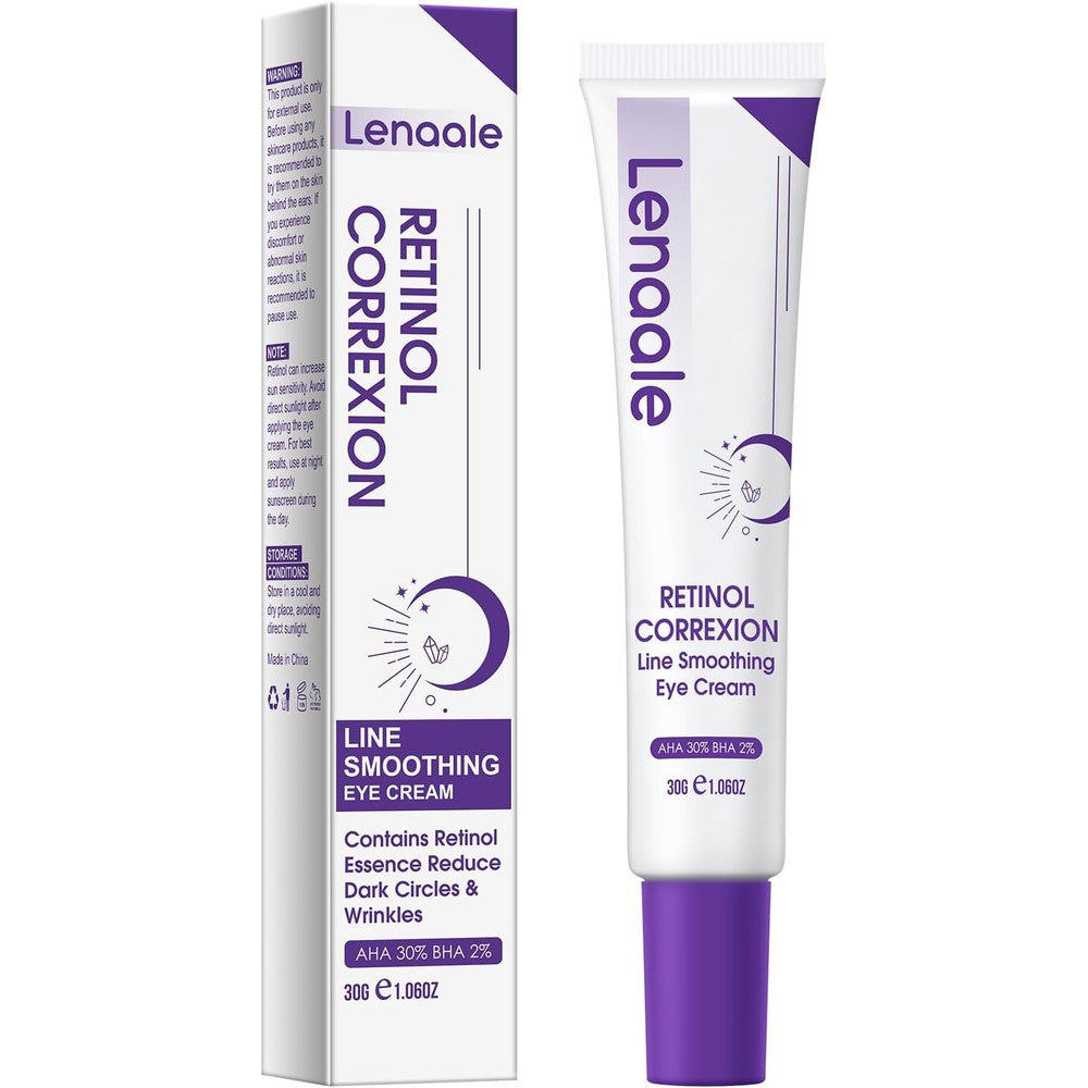 Coui Skincare Lenaale Retinol Eye Cream front view of the premium packaging tube.