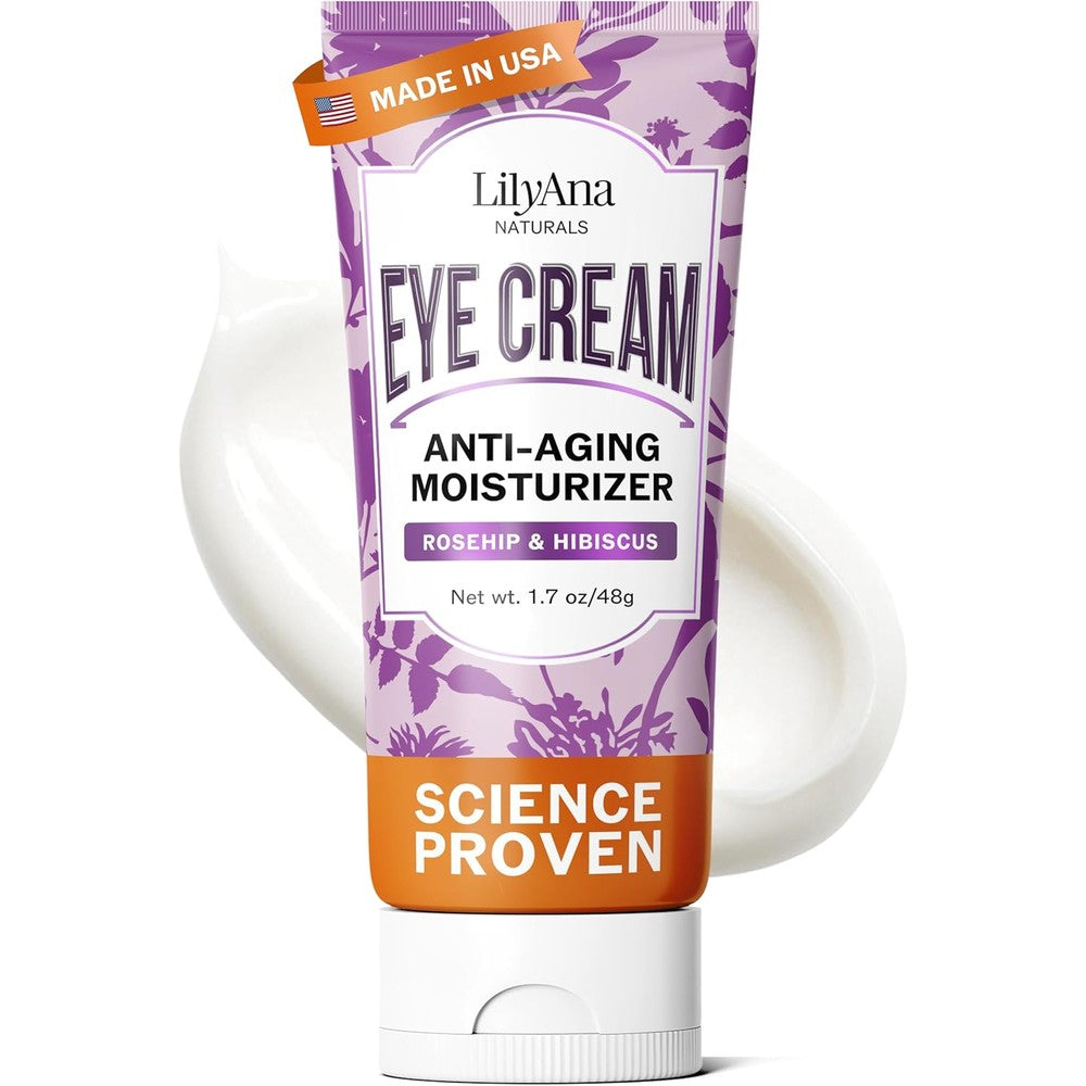 LilyAna Naturals Eye Cream 1.7 Ounce front view bottle for dark circles treatment