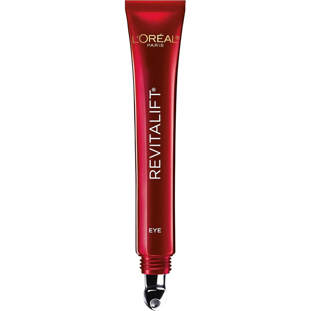 L'Oreal Paris Revitalift Triple Power Anti-Aging Eye Cream front view of red tube.