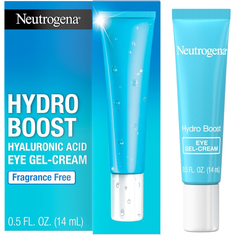 Neutrogena Hydro Boost Under Eye Cream front view tube on premium background