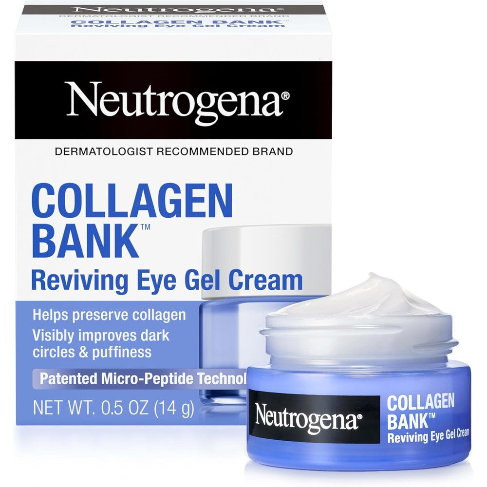 Neutrogena Collagen Bank Reviving Eye Gel Cream front view jar