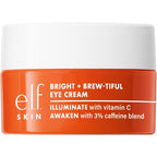 E.l.f. Skin Bright And Brew-tiful Eye Cream front view orange jar