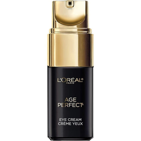 L'Oreal Paris Age Perfect Cell Renewal Eye Cream front packaging view showing anti aging benefits