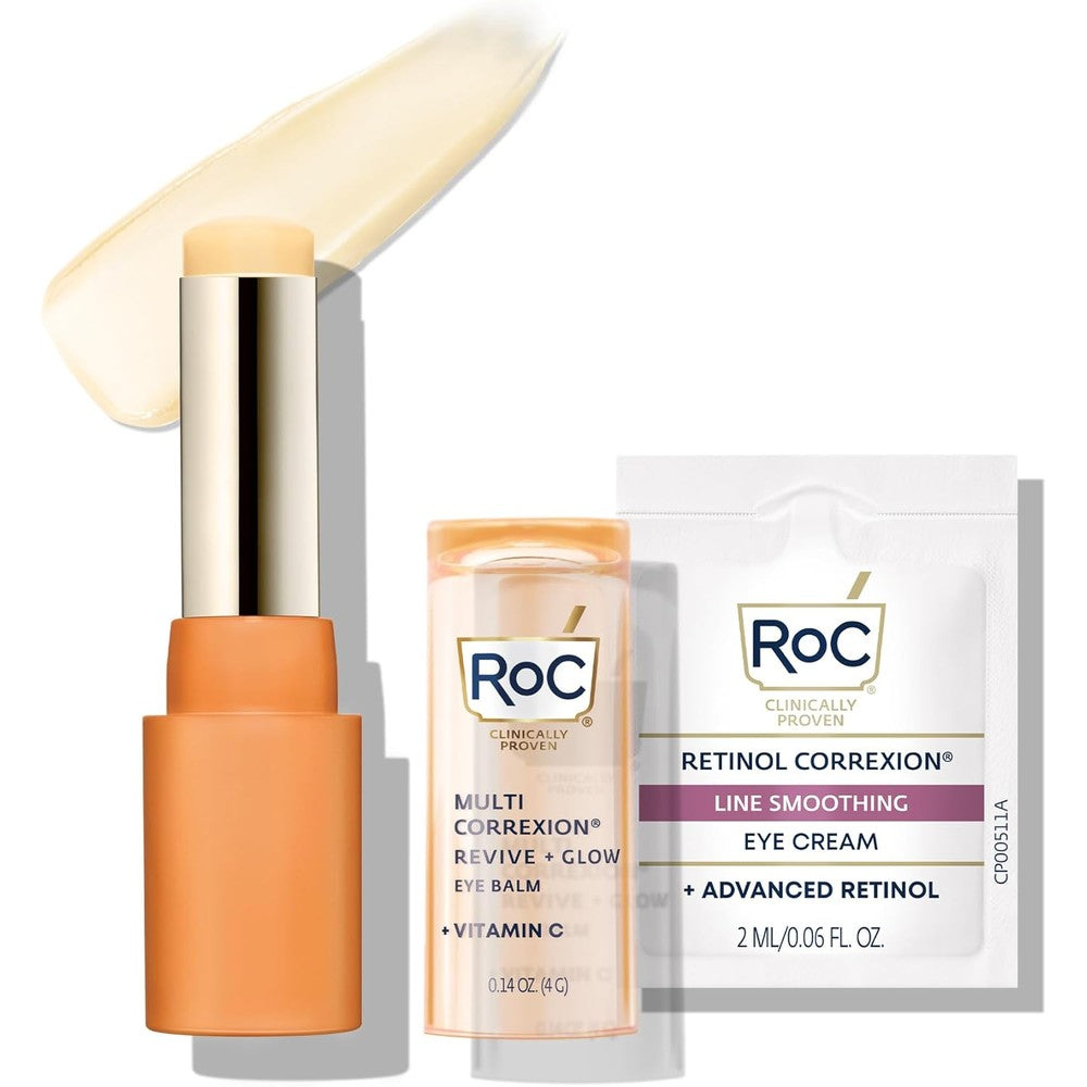 RoC Multi Correxion Revive and Glow Eye Balm front view showing cooling stick design