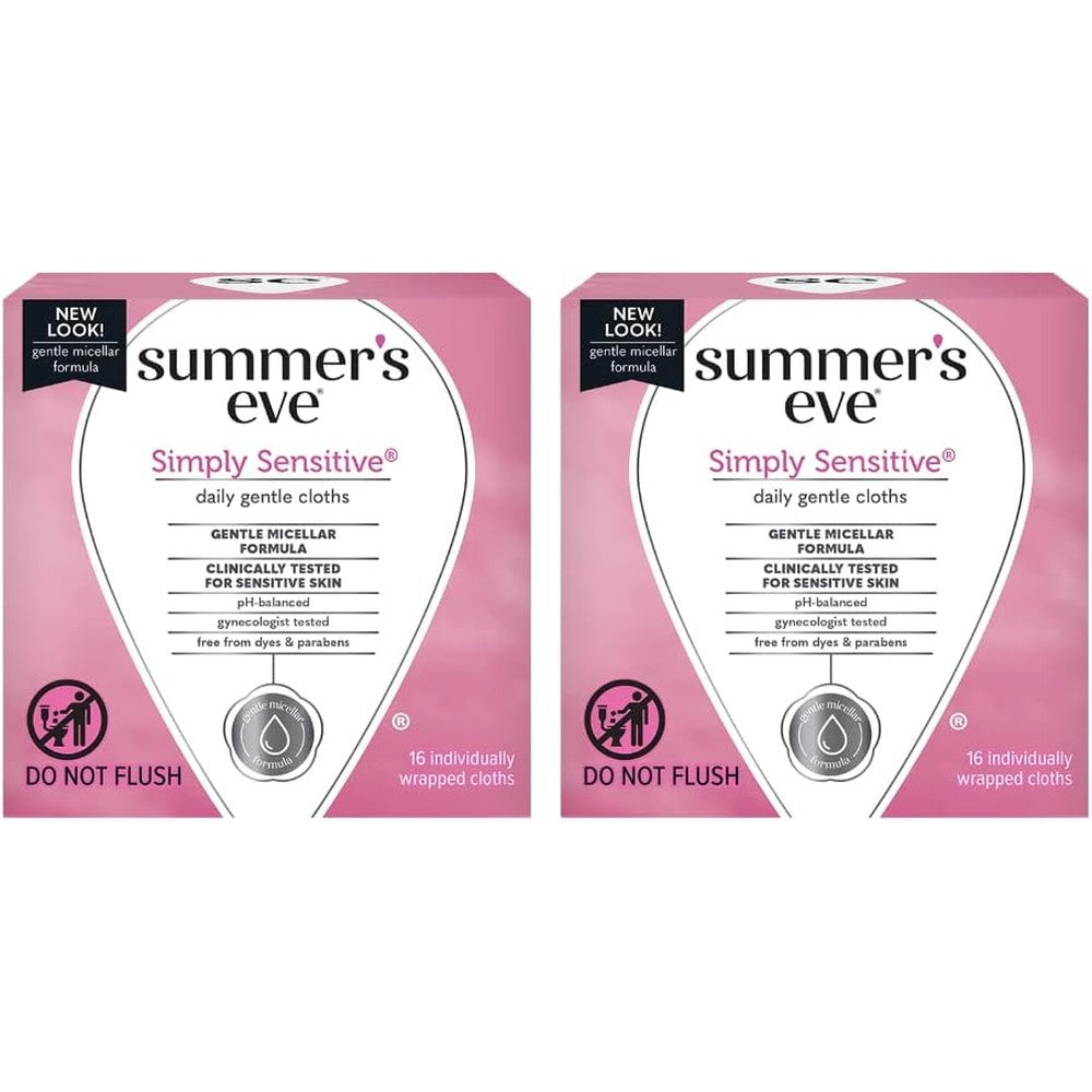 Summer's Eve Feminine Cleansing Cloths Simply Sensitive front packaging view