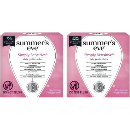 Summer's Eve Feminine Cleansing Cloths Simply Sensitive front packaging view
