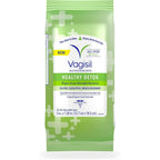 Vagisil Healthy Detox Wipes front view of re-sealable pouch packaging