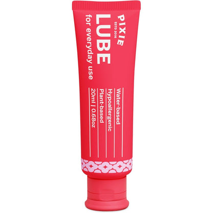 Pixie Cup Menstrual Cup Lube 20ml tube front view for easy insertion.