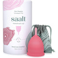 Saalt Menstrual Cup Regular Himalayan Pink front view medical grade silicone