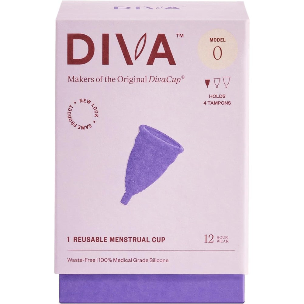 DIVA Cup Model 0 front view medical grade silicone menstrual cup
