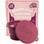 Pixie Cup Menstrual Cup Compact Sterilizer front view collapsible silicone container