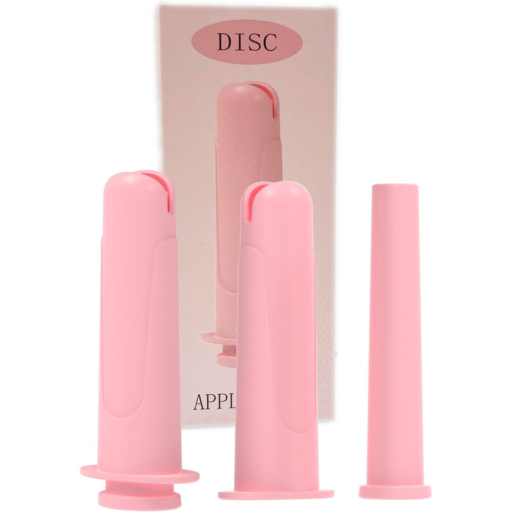 Mottery SafeInsert Menstrual Disc Applicator front view pink ergonomic tool