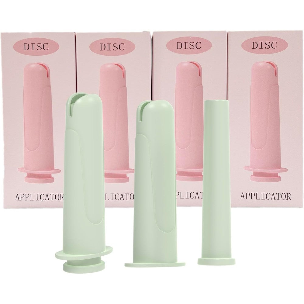 Mottery SafeInsert Menstrual Disc Applicator green front view for hygienic insertion